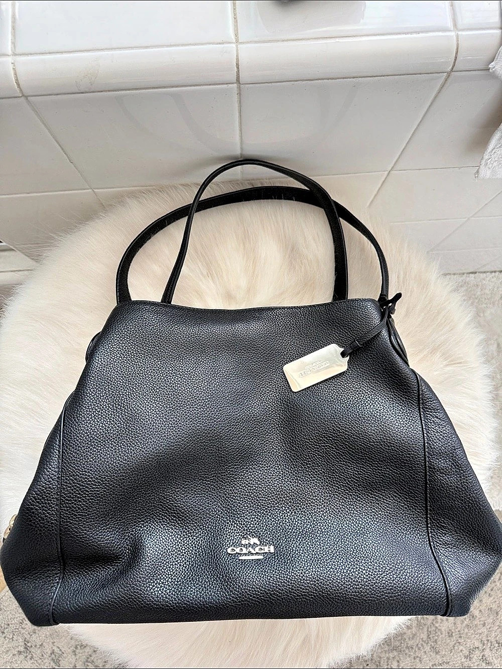 Coach Black Leather Tote
